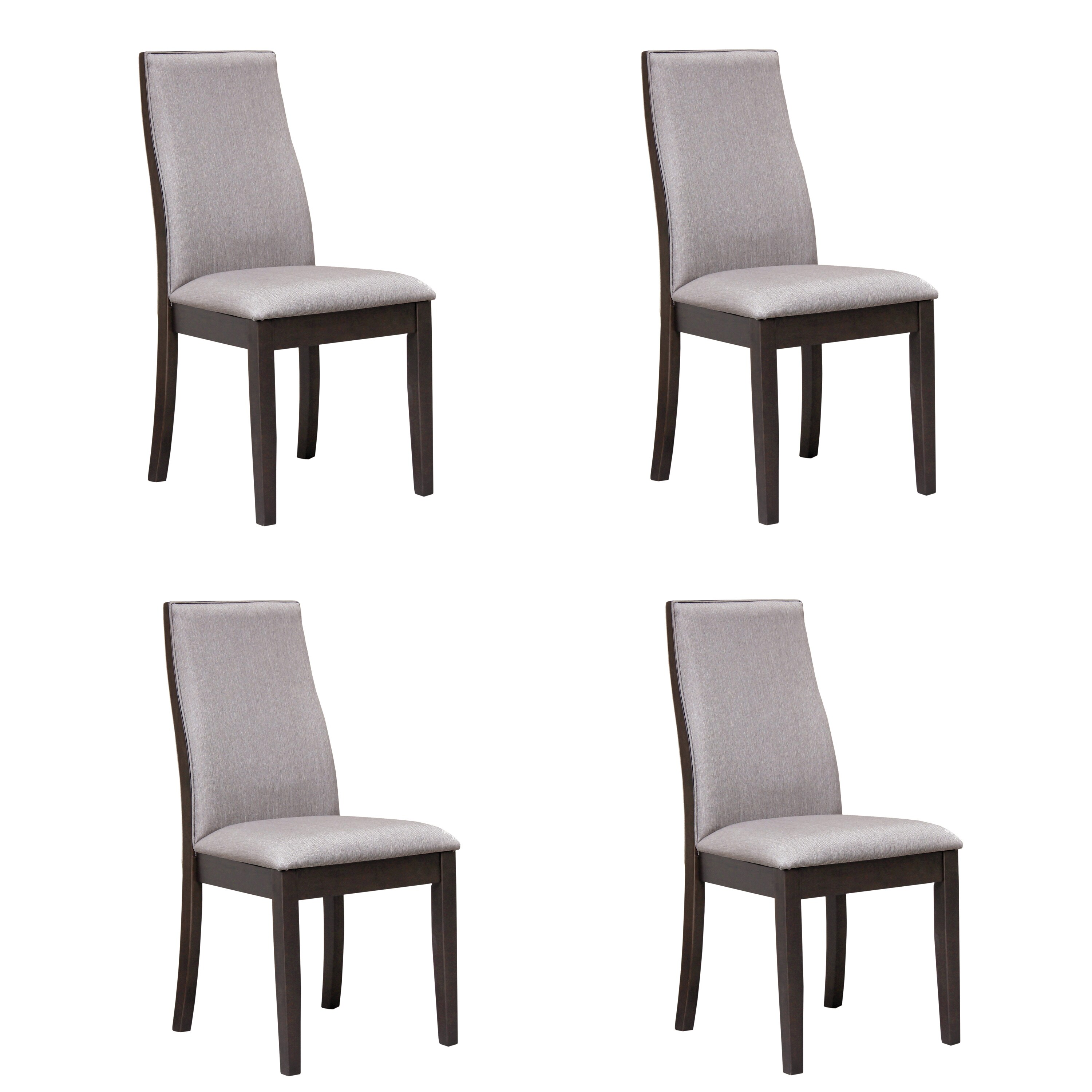 Charleston Upholstered Solid Back Dining Chairs (Set of 4) - Overstock