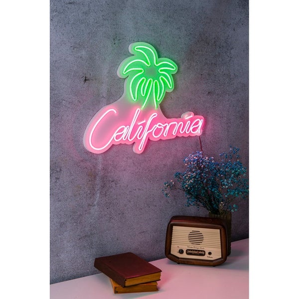 19.7 US Novelty California Led Neon Sign Wall Décor - Overstock - 368