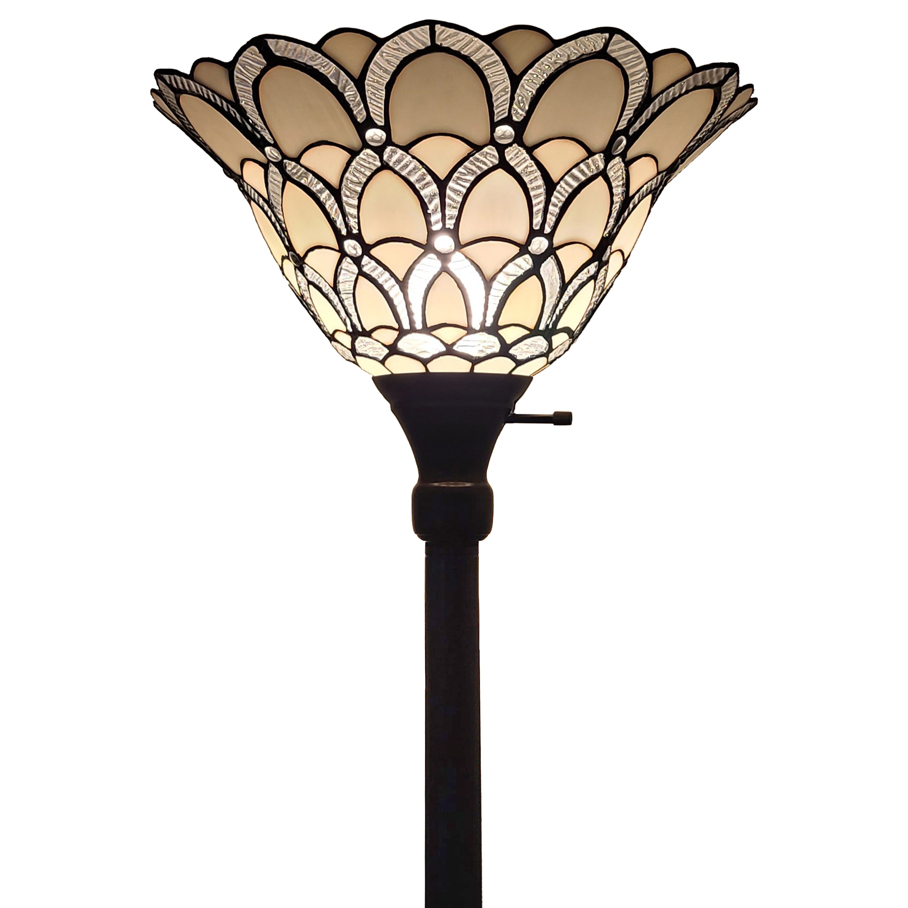 Tiffany Style 69 Jeweled Peacock Floor Torchiere Lamp Amora AM071FL14