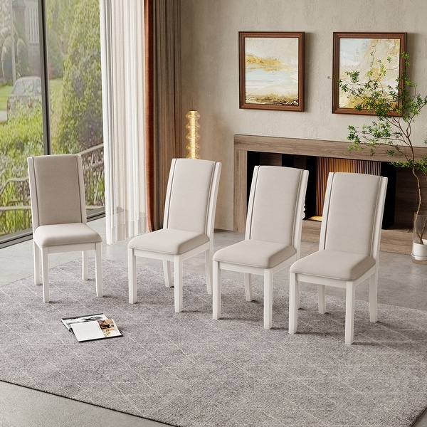 Modern 4-Piece Wood Full Back Dining Chairs - Overstock - 37398553