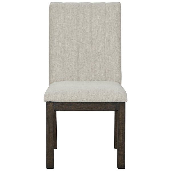 Dellbeck Casual Dining Upholstered Side Chair Set of 2, Beige - Standa