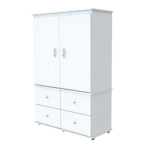 Inval Larcinia White Audio Video Armoire Cabinet - - 20254996