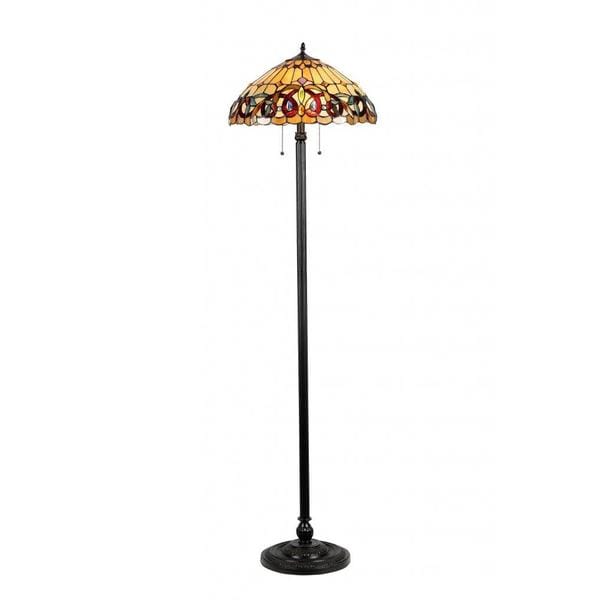 Tiffany Style Victorian Design 2-light Bronze Floor Lamp - Overstock -