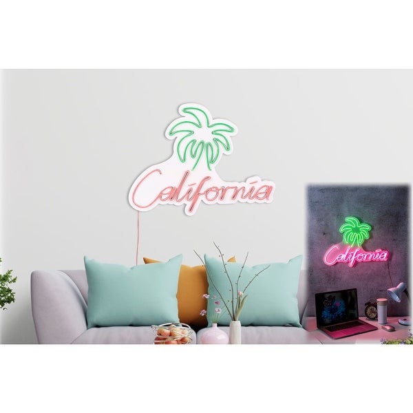 19.7 US Novelty California Led Neon Sign Wall Décor - Overstock - 368