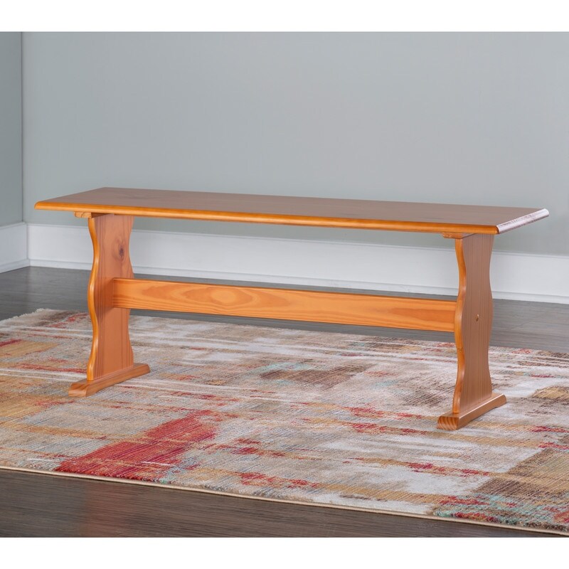 Copper Grove Riki Honey Pine Dining Bench - Overstock - 20559028