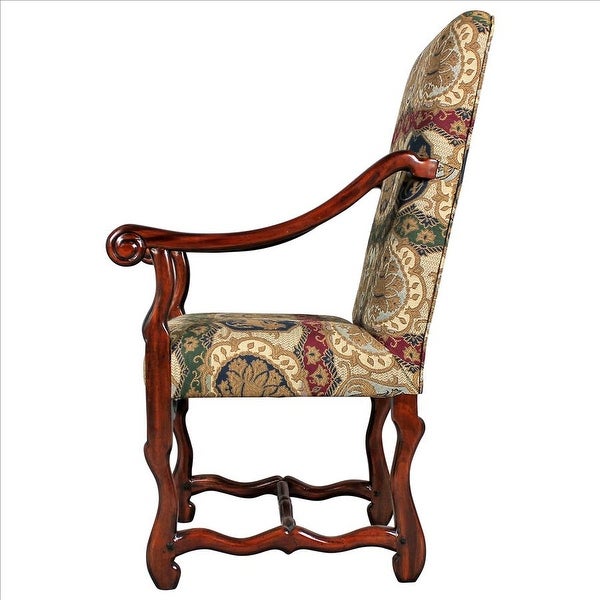 Design Toscano Chateau DuMonde Coat of Arms Dining Arm Chair - Oversto