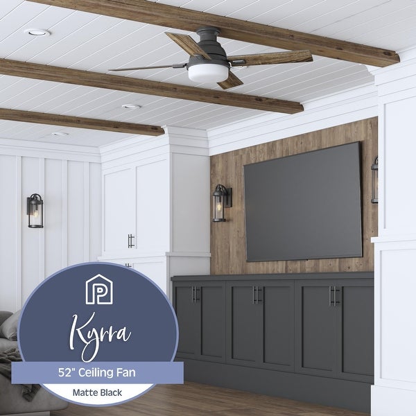 52 Kyrra Indoor Modern Farmhouse Ceiling Fan with with Remote Control