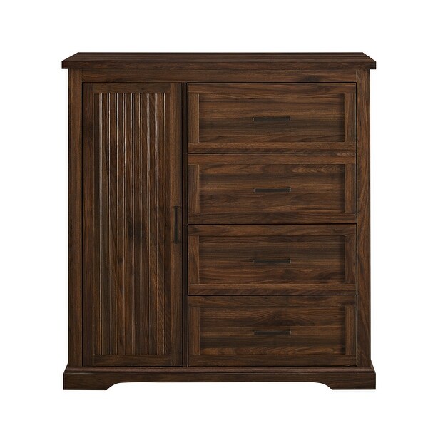 Middlebrook Groove Door 4-Drawer Wardrobe Armoire - - 33128351