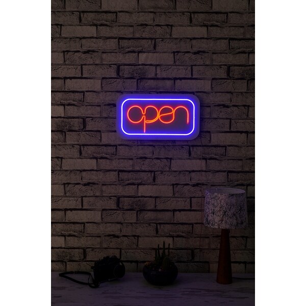 15.7 Novelty Open Led Neon Sign Wall Décor - 0.8