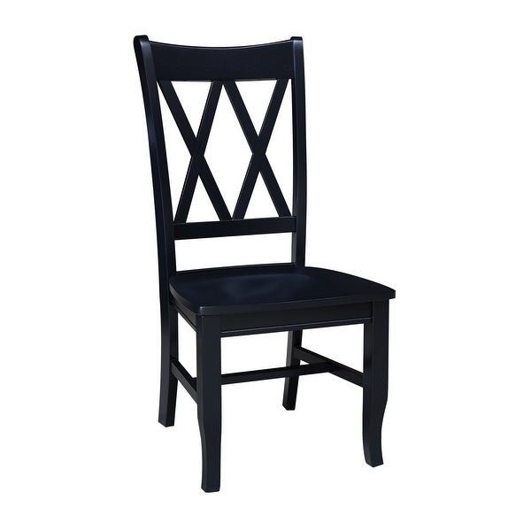 Double XX Solid Wood Chairs - Set of Two - Overstock - 29901684