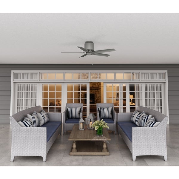 Hunter 44 Terrace Cove Outdoor Low Profile Ceiling Fan and Pull Chain