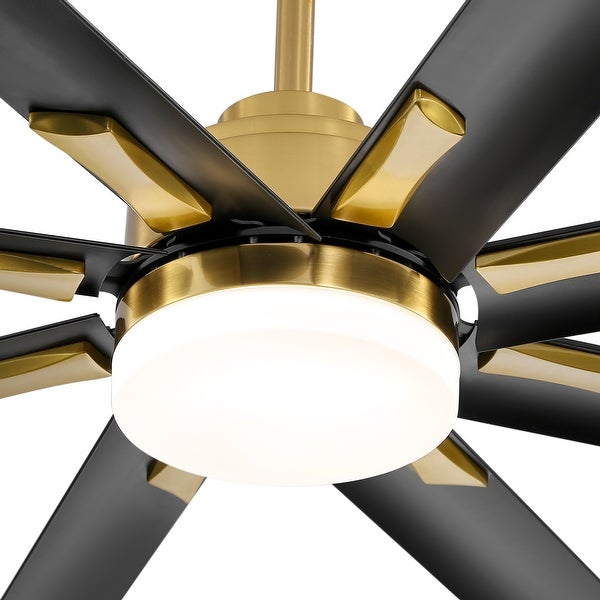 72 Gold LED Ceiling Fan with Light Kit and Remote(8-blade) | Overstock