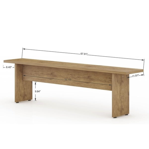 The Gray Barn Botarga Rustic Country Brown Wood Dining Room Bench - Ov