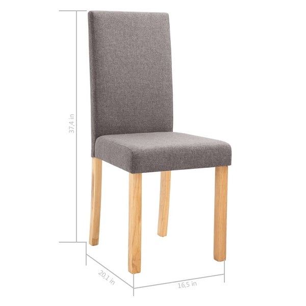 Dining Chairs 6 pcs Taupe Fabric - Overstock - 36213494