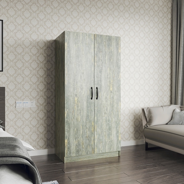 High wardrobe and kitchen cabinet with 2 doors - - 37010630