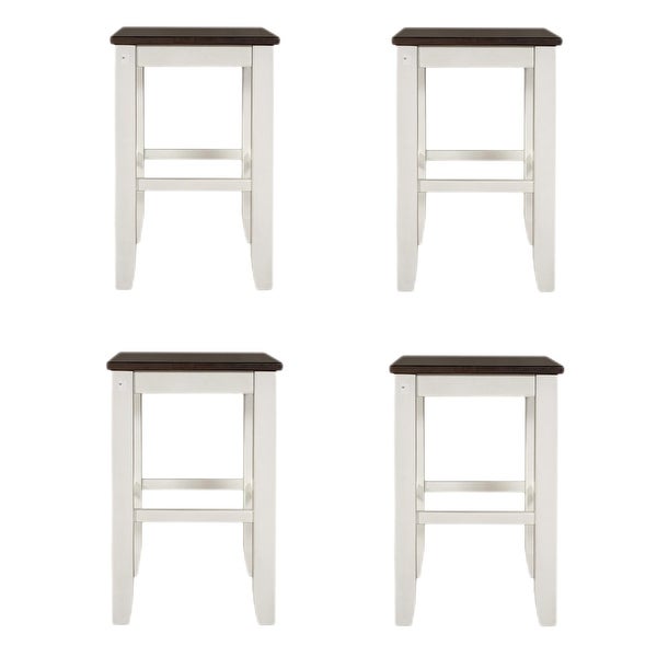 Set of 4 Counter Height Dining Stools with Footrest - Overstock - 3696