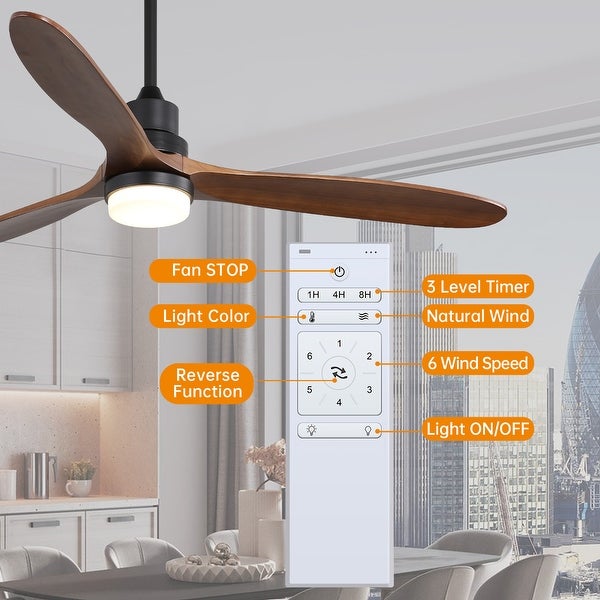 60 inch Ceiling Fan with Lights Reversible Motor Remote Control | Over