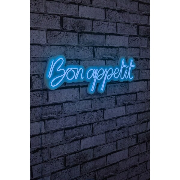 23.6 Novelty Bon Appetit Led Neon Sign Wall Décor - Overstock - 36874