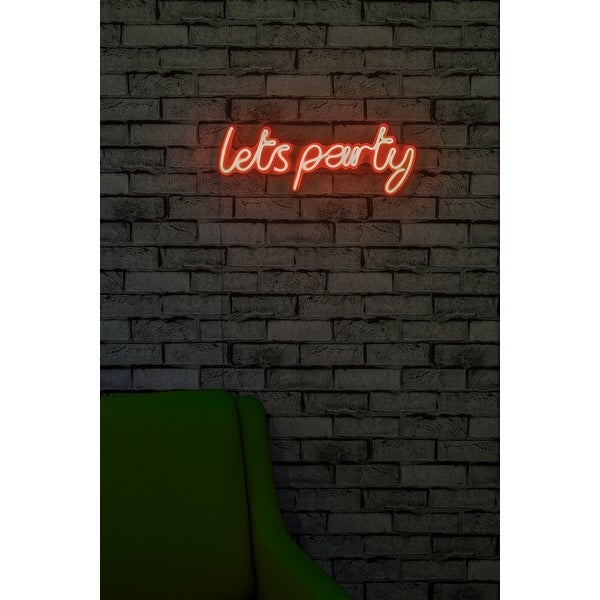 20.1 Novelty Lets Party Led Neon Sign Wall Décor - 0.8