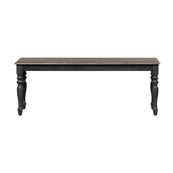 Ocean Isle Slate Weathered Pine Bench - Overstock - 30526987