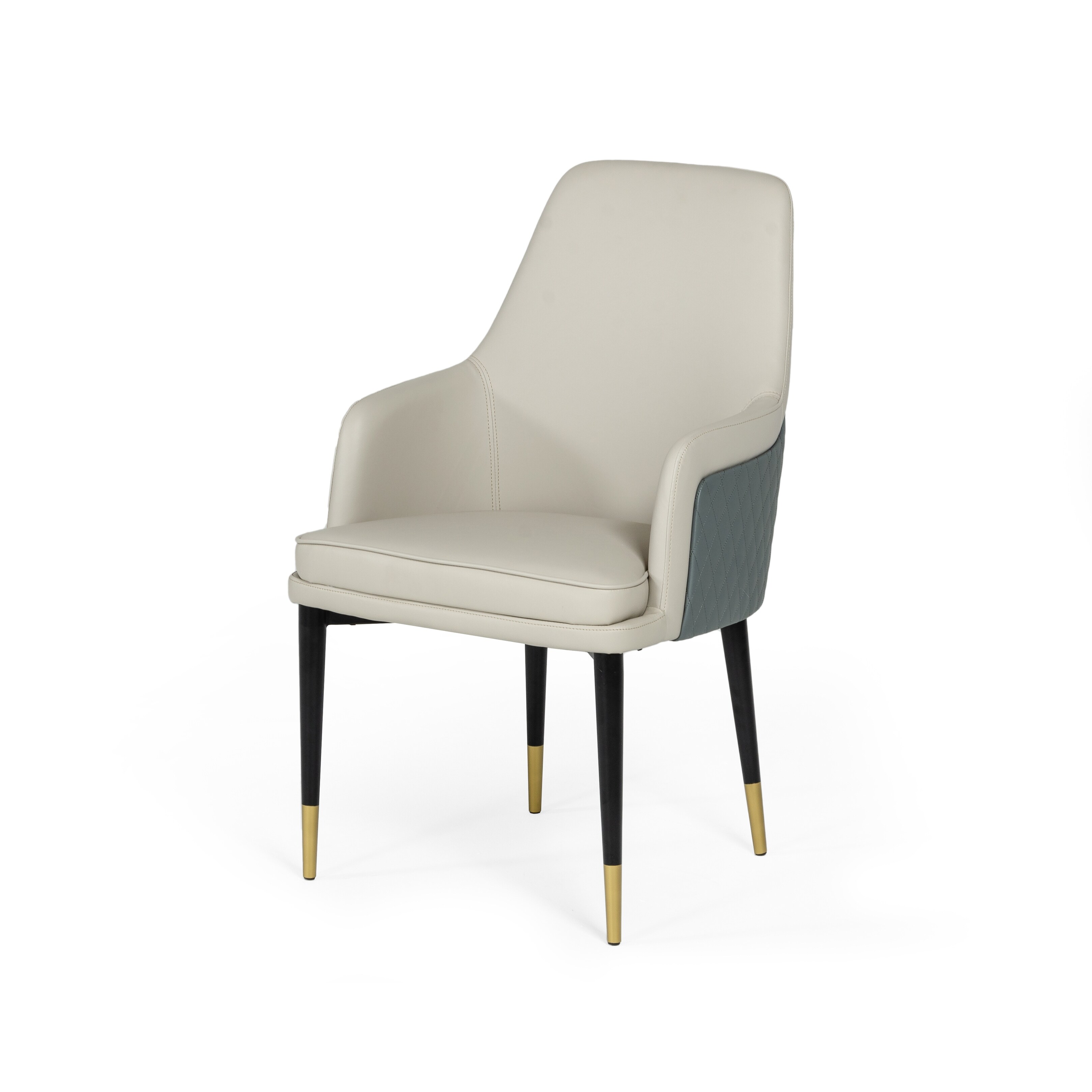 Modrest Duval Modern White & Grey Dining Chair - Overstock - 22677982