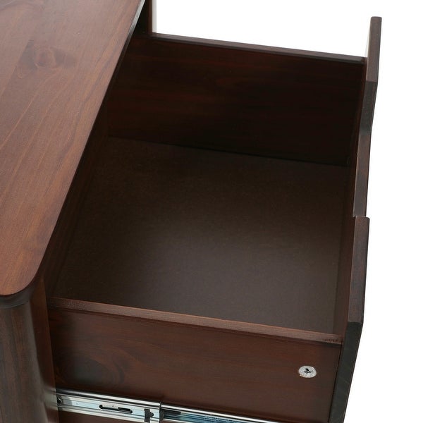 Solid Wood Nightstand with 2 Storage Drawers - - 37176442