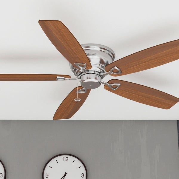 Honeywell Glen Alden 52 Brushed Nickel Low Profile Hugger Ceiling Fan