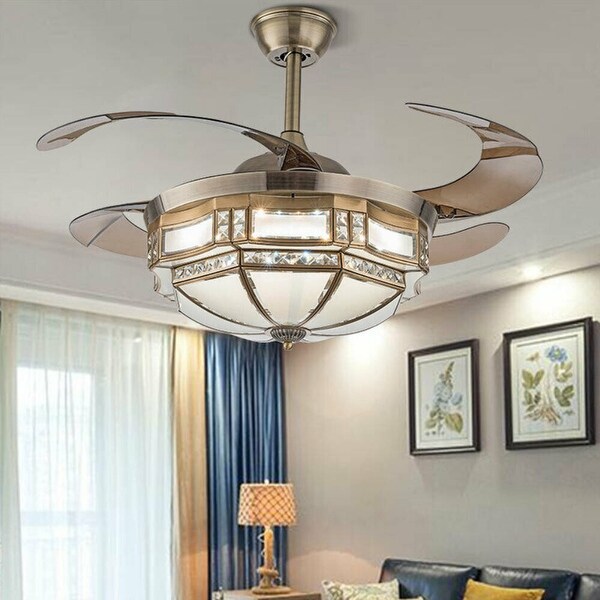 42'' Tiffany Style Classic Ceiling Fan Light with Remote - 42 Inches |