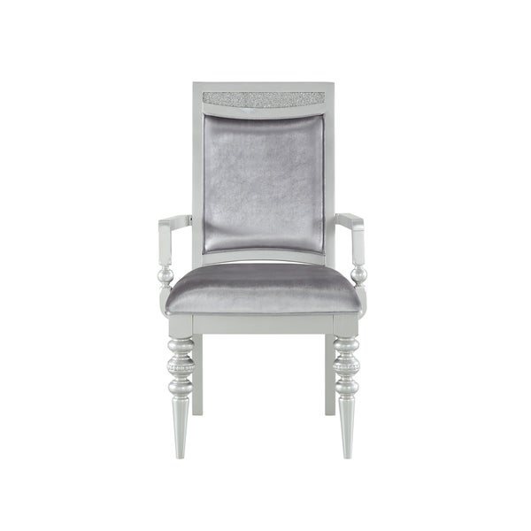 ACME Maverick Arm Chair in Fabric & Platinum - Overstock - 29548198