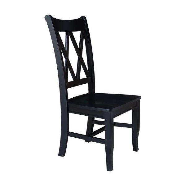 Double XX Solid Wood Chairs - Set of Two - Overstock - 29901684