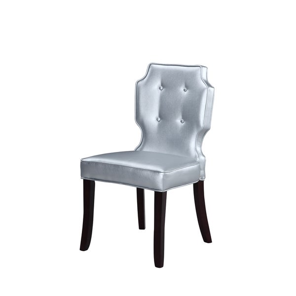 Chic Home Lennon Leather Button-tufted Turned Wooden Leg Dining Chair