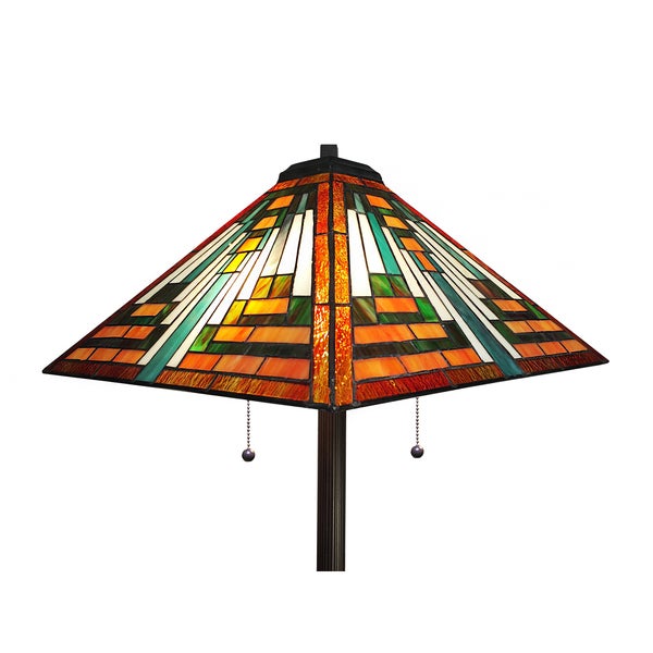 Shay 2-light Orange Tiffany-style 16-inch Floor Lamp - Overstock - 104