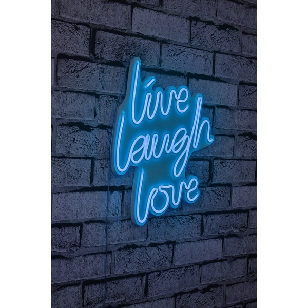 14 Novelty Live Laugh Love Led Neon Sign Wall Décor - Overstock - 368