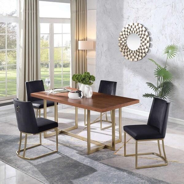 Velvet Upolstered Side Dining Chairs(Set of 2) - Overstock - 37181005