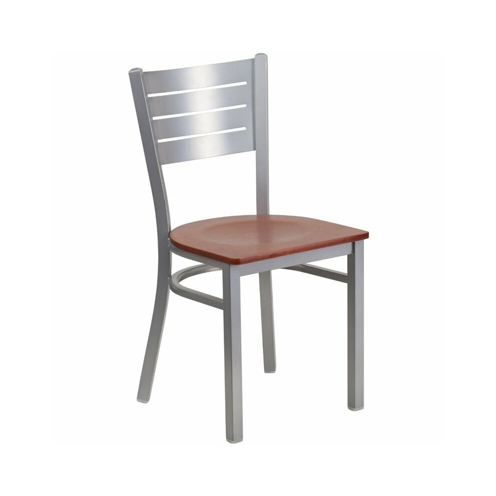 Restaurant Dining Chair Cherry and Silver - 16x34 - Overstock - 371800