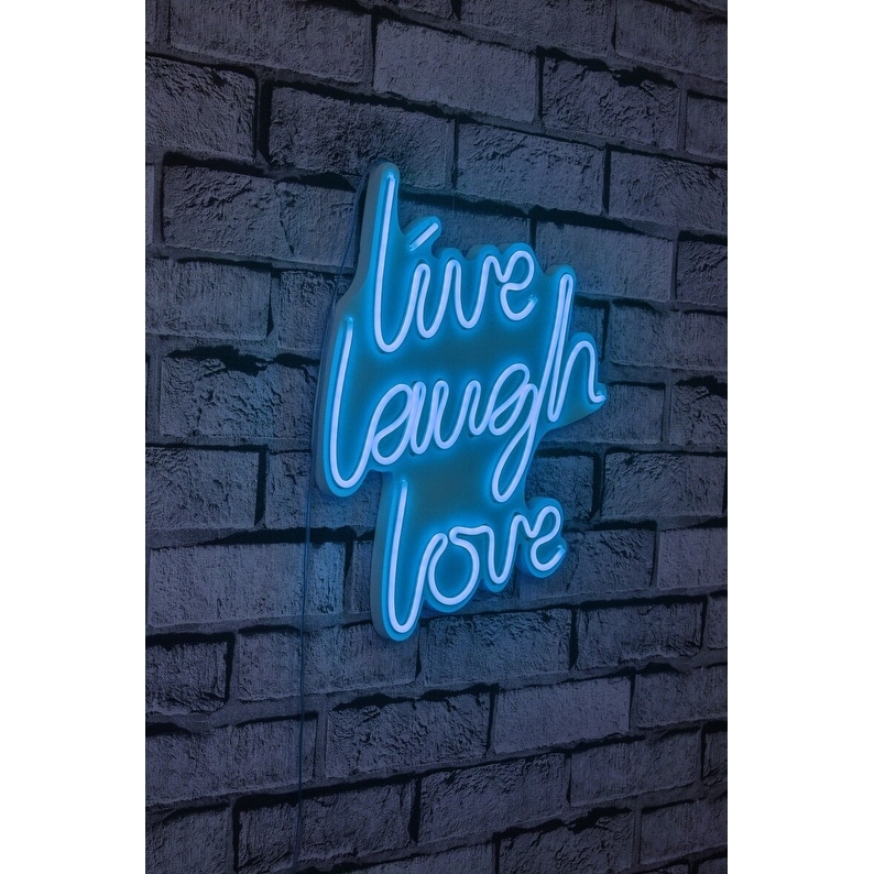 14 Novelty Live Laugh Love Led Neon Sign Wall Décor - Overstock - 368