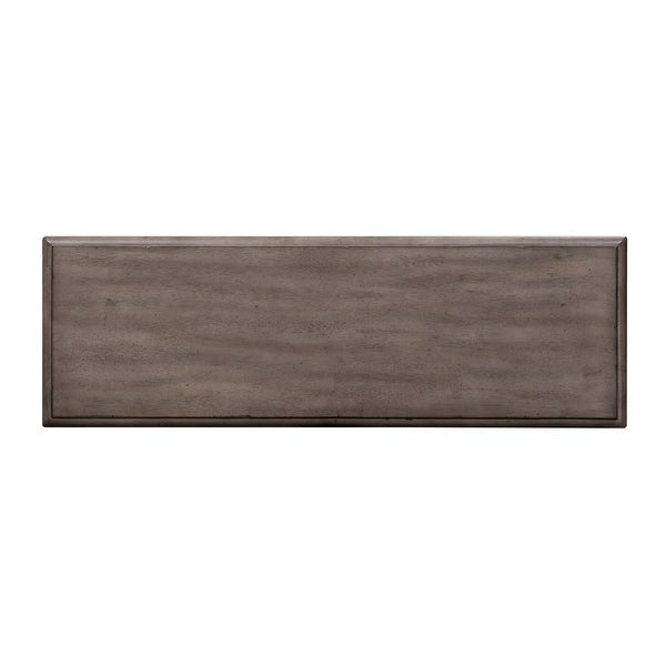 Ocean Isle Slate Weathered Pine Bench - Overstock - 30526987