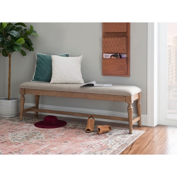 Hayes Farmhouse Dining Bench - Overstock - 36097706