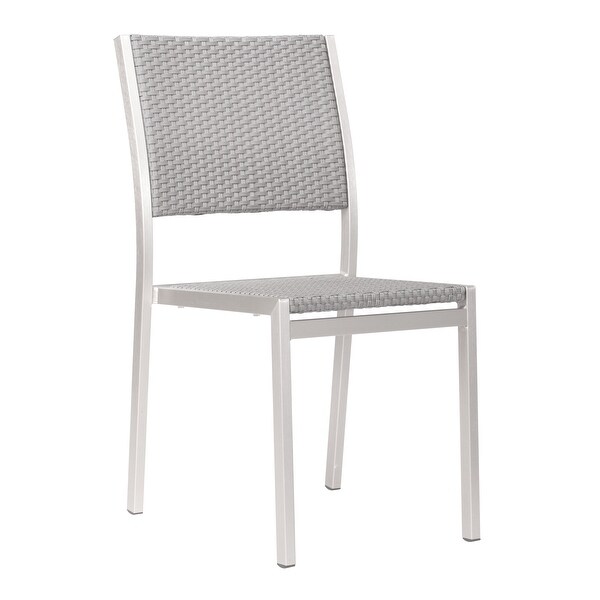 Elk Vista Armless Chair (Set of 2) Gray & Silver - Overstock - 7995988