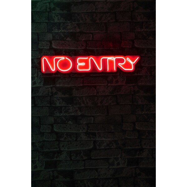 24.8 Novelty No Entry Led Neon Sign Wall Décor - 0.8