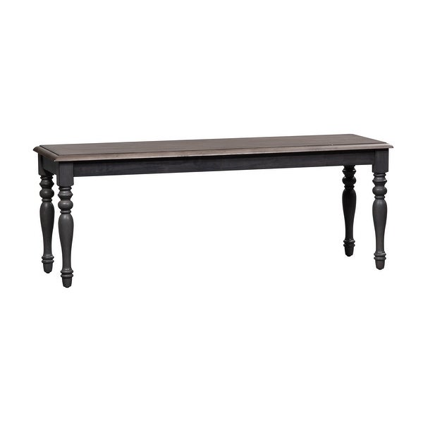 Ocean Isle Slate Weathered Pine Bench - Overstock - 30526987