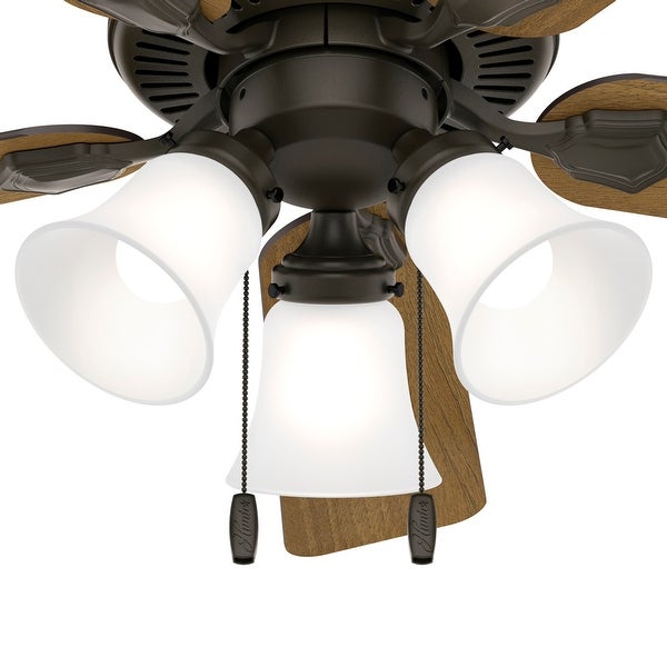 Hunter 44 Swanson Ceiling Fan with 3-Light LED Light Kit and Pull Chai