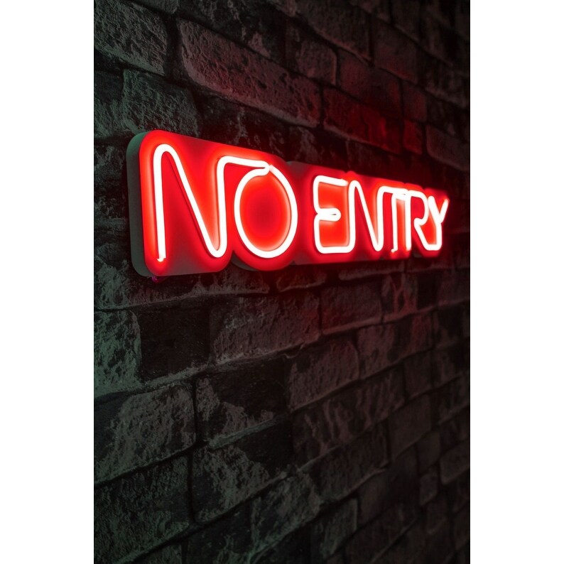 24.8 Novelty No Entry Led Neon Sign Wall Décor - 0.8