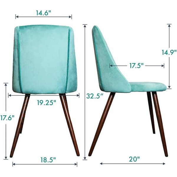 Sets of 2 velvet Modern Upholstered Side Dining Chair for Kitchen Livi