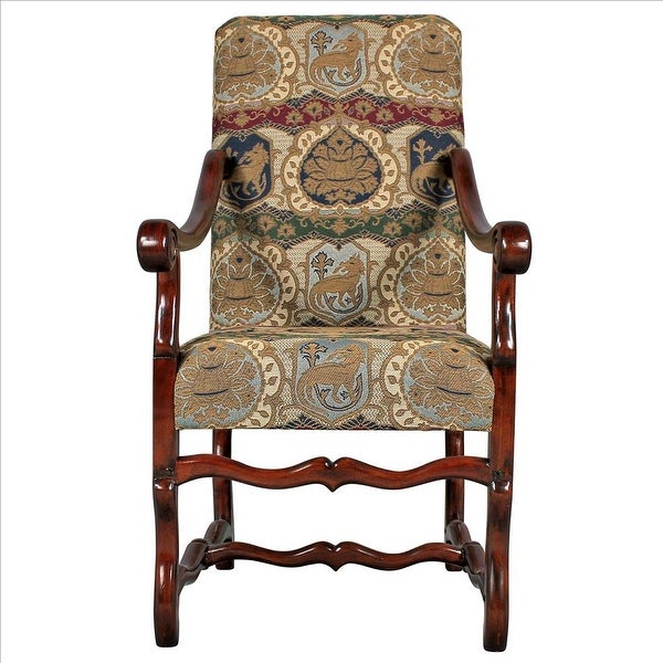 Design Toscano Chateau DuMonde Coat of Arms Dining Arm Chair - Oversto