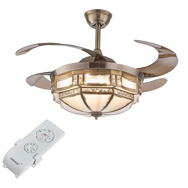 42'' Tiffany Style Classic Ceiling Fan Light with Remote - 42 Inches |