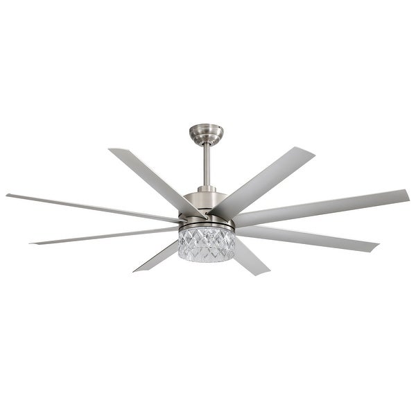 65 In LED Ceiling Fan with Light and Remote Control(Brushed Nickel) |