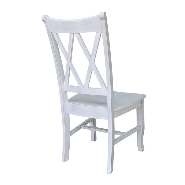 Double XX Solid Wood Chairs - Set of Two - Overstock - 29901684