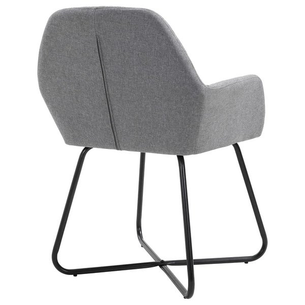 Dining Chairs 2 pcs Light Gray Fabric - Overstock - 36213394