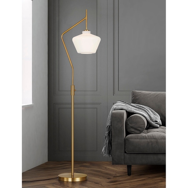 Café 69H Glass Shade Floor Lamp - Overstock - 36912037